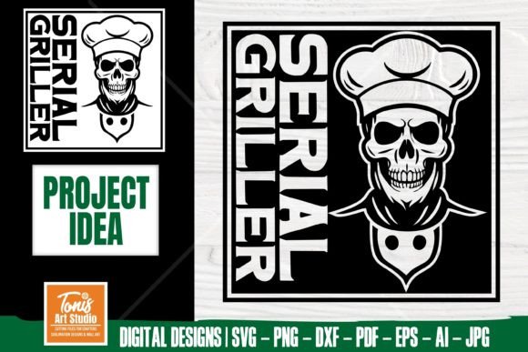 Chef Skull SVG Serial Griller SVG File Review