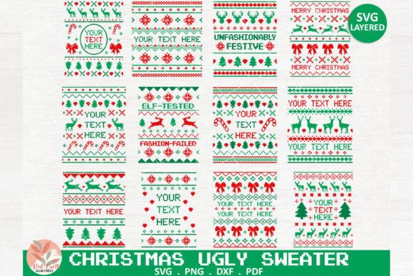 Christmas Ugly Sweater SVG,PNG Bundle Review