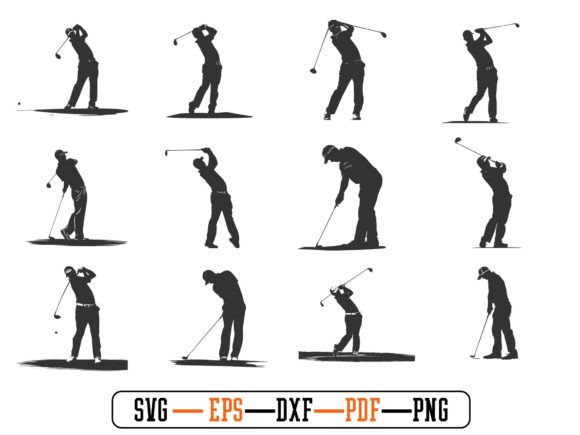 Golf Playing Svg Silhouette Bundle File Review