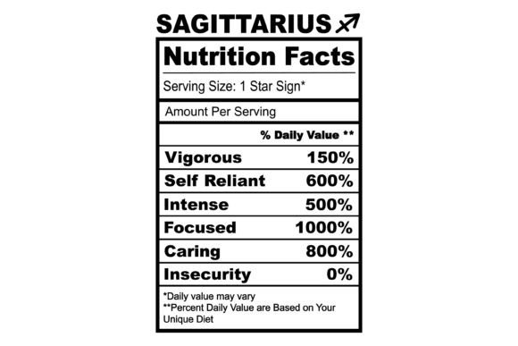 Sagittarius Zodiac Nutrition Facts Design Review